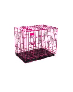 Клетка с люком для собак и кошек 85х60х70 см розовая Пижон