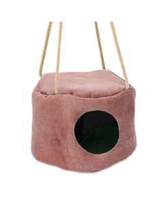 Домик для грызунов подвесной круглый 15х10 см розовый Пижон