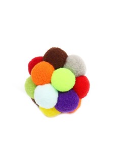 Игрушка для кошек Мяч плюшевый Пузырь 5 см микс цветов Пижон