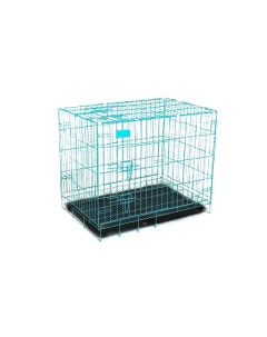 Клетка с люком для собак и кошек 85х60х70 см синяя Пижон