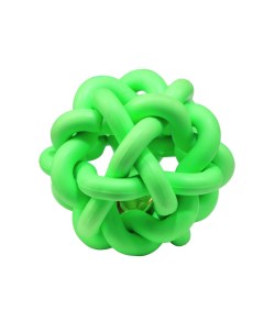 Игрушка для кошек резиновая Молекула с бубенчиком зеленый 4 см Пижон
