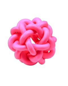 Игрушка для кошек резиновая Молекула с бубенчиком розовый 4 см Пижон