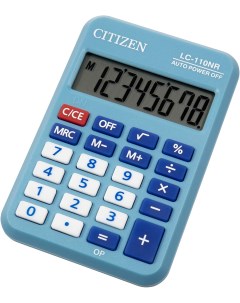 Калькулятор LC 110NRBL голубой Citizen