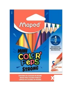 Карандаши цветные 12 цветов Color Peps mini strong L 176мм d 32мм 3гр 862812 24 уп Maped