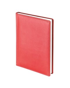 Ежедневник Velvet датированный на 2024 год А5 168 листов обложка кожзам красный Attache
