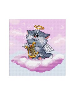Набор для вышивания Котёнок ангелочек Белоснежка