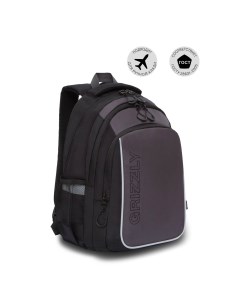 Рюкзак школьный черный серый RB 152 1 Grizzly