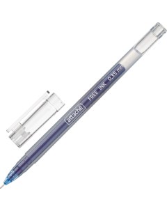 Ручка гелевая Free ink 0 35мм синий неавт б манж 10шт Attache