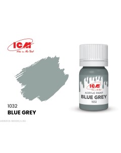 C1032 Краска для творчества 12 мл цвет Сине серыйBlue Grey Icm-color
