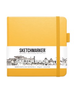 Скетчбук 2314402SM 140г м2 12х12см 160 стр цвет оранжевый Sketchmarker