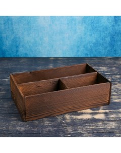 Ящик деревянный 20 5 34 5 10 см подарочный комодик брашированный Дарим красиво