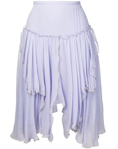 See by chloe асимметричная юбка с оборками 38 фиолетовый See by chloe