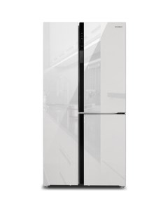 Холодильник CS6073FV белое стекло Hyundai