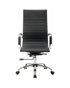 Кресло офисное Energy EX 509 рециклированная кожа хром черное 530862 Brabix