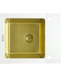 Кухонная мойка Eco Glass SMG 610W Gold B Gold White Seaman