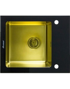 Кухонная мойка Eco Glass SMG 610B Gold B Gold Black Seaman