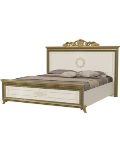 Кровать Версаль СВ 04ШК 1800х2000 с короной цвет слоновая кость Мэри