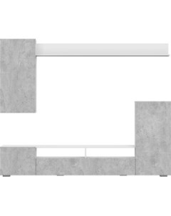 Гостиная МГС 4 белый цемент светлый 101574 Sv-мебель