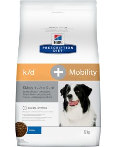 Сухой корм Prescription Diet k d Mobility диета для собак 12 кг Hill`s