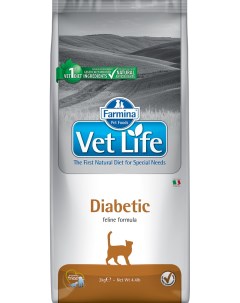 Сухой корм VET LIFE Feline Diabetic диета для кошек 2 кг Farmina