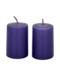 Набор свечей столбиков с ароматом фиалки 2 шт 4х6 см 6 8 часов Chameleon