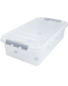 Ящик для хранения подкроватный Комфорт 72 х 39 х 19 см 35 л на колесах пластик Полимербыт