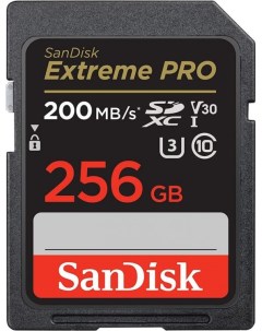 Карта памяти SDXC 256GB SDSDXXD 256G GN4IN Extreme Pro UHS I Class 3 U3 V30 200 140 MB s Sandisk