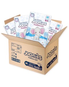 Подгузники Premium Soft M 6 11 кг 58 шт 4 упаковки Joonies