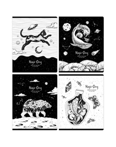 Тетрадь Magic story, 48л., А5, клетка, в ассортименте Bg