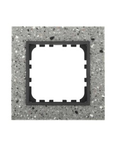 Рамка 1 постовая из декоративного камня серый гранит LK60 Lk studio