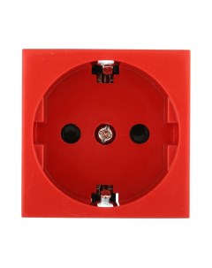 Розетка с з к со шторками красный LK45 для выделения чиcтого питания сети Lk studio