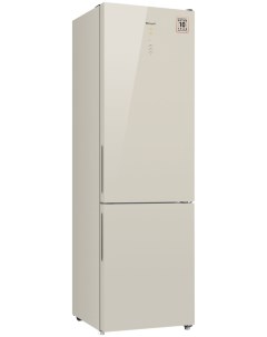 Двухкамерный холодильник WRK 2000 D Full NoFrost Inverter Beige Glass Weissgauff