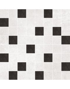 Мозаика Nuar Geometry Черно белый 25x25 Global tile