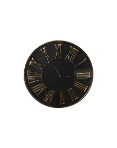 Часы настенные круглые черные золото Garda decor