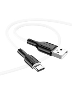 Кабель USB USB Type C 3A 1м белый чёрная вставка BX63 Charming 6974443380729 Borofone