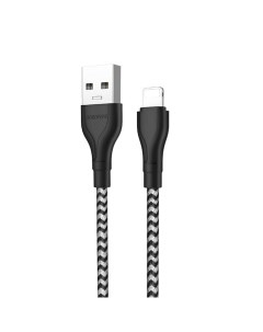 Кабель USB Lightning 8 pin 1м белый черный BX39 Beneficial