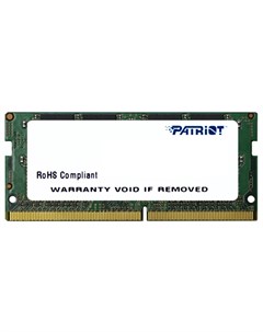 Память DDR4 SODIMM 4Gb 2133MHz CL15 1 2 В Signature PSD44G213381S Patriot memory