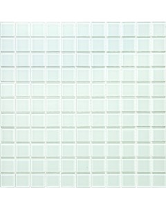 Мозаика Natural Color palette белая стеклянная 300х300х4 мм глянцевая Mir mosaic