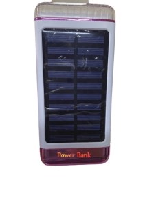 Внешний аккумулятор на 10000 мАч на солнечной батарее фиолетовый Nobrand