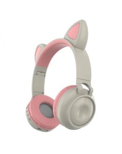 Беспроводные наушники ZW 028 Grey Pink Cat ear
