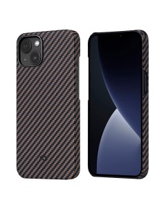 Чехол MagEZ Case для iPhone 13 61 черно коричневый кевлар арамид Pitaka