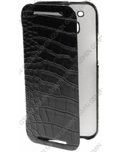Кожаный чехол для HTC One 2 M8 Book Type Crocodile Black Armor case