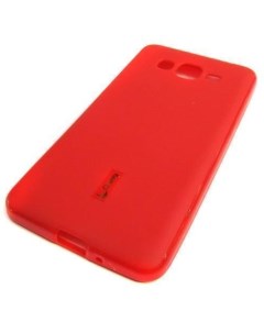 Чехол накладка для Samsung Galaxy Grand Prime G530 силиконовый матовый красный Cherry