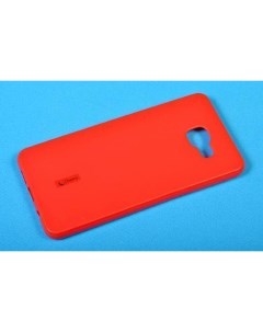 Чехол накладка для Samsung Galaxy A7 2016 A710F силиконовый матовый красный Cherry
