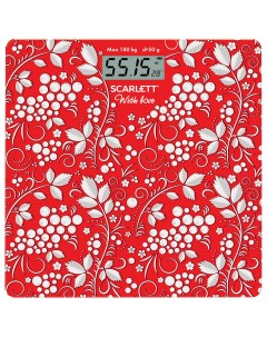 Весы напольные SC BS33E029 белые красные Scarlett