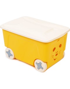 Детский ящик для игрушек COOL на колесах 50 литров желтый Little angel