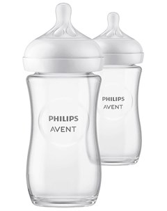 Стеклянная бутылочка для кормления Natural Response SCY933 02 240мл с 1 мес Philips avent