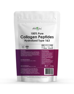 Говяжий коллаген 100 Pure Collagen Peptides 250 г натуральный Atletic food