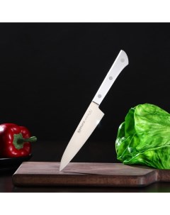 Нож кухонный HARAKIRI универсальный лезвие 12 см белая рукоять Samura