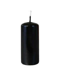 Свеча декоративная пеньковая 40 х 90 мм черная Омский свечной
